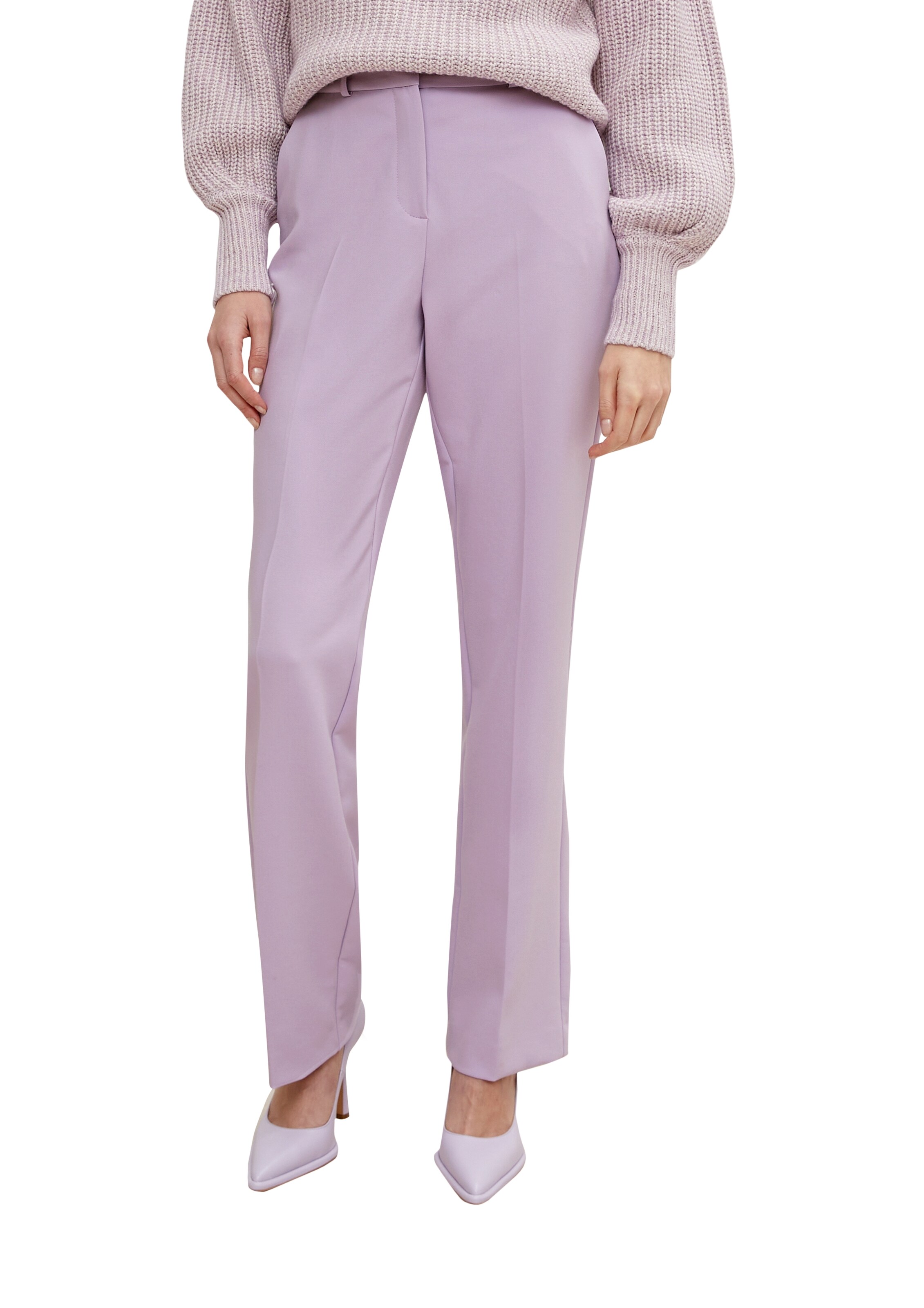 Regular Pantalon à plis COMMA en violet : devant