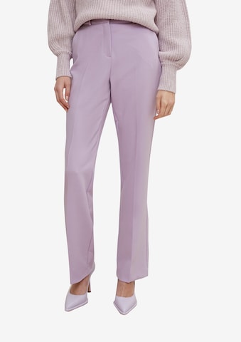 COMMA Wide leg Pleated Pants in Purple: front