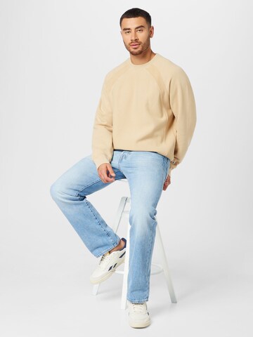 Champion Reverse Weave Sweatshirt in Beige