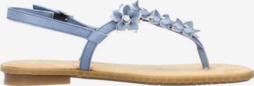 Rieker T-Bar Sandals in Blue