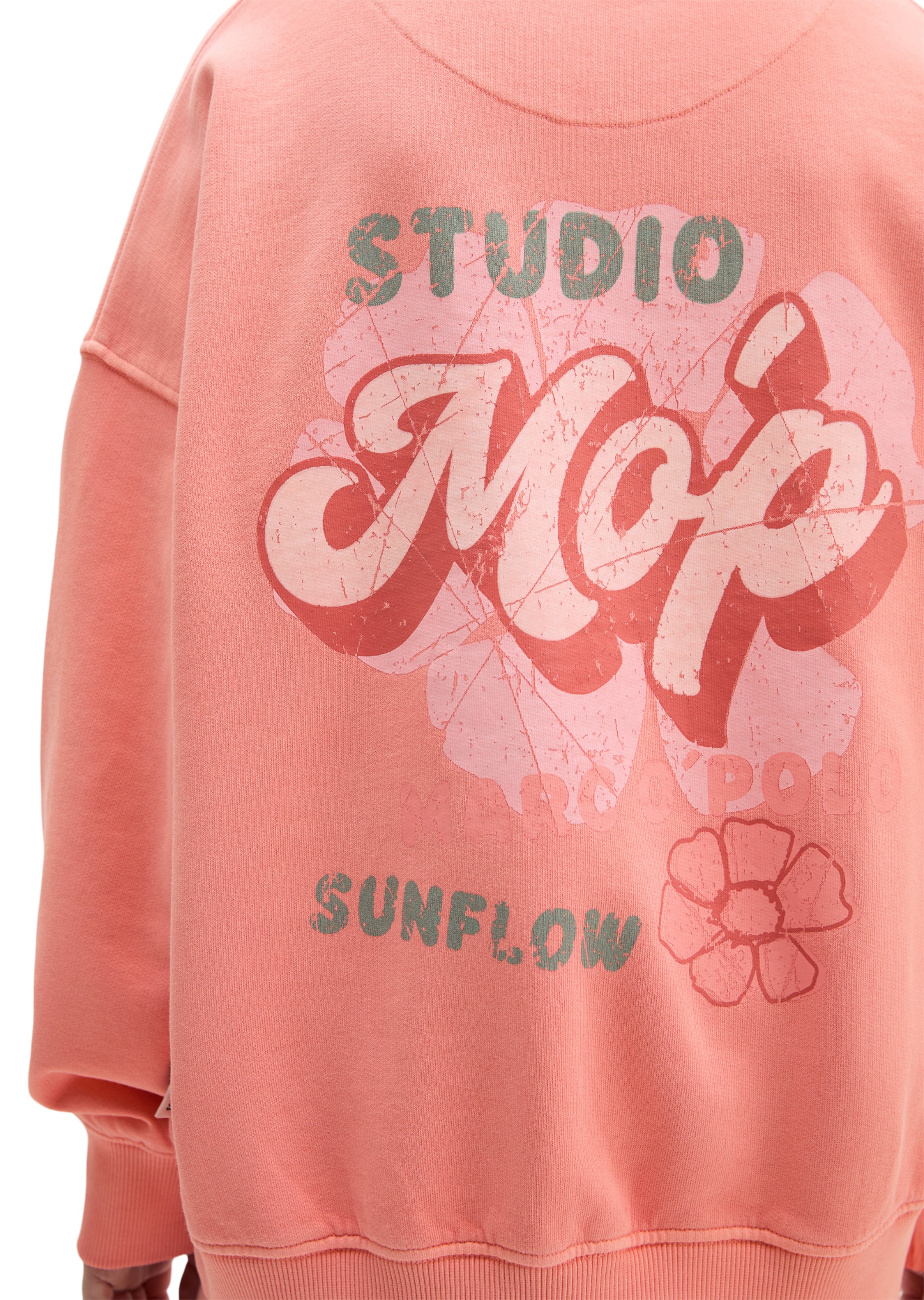 Marc O'Polo Sweatshirt ' mit Logoprint auf beiden Seiten ' in Red