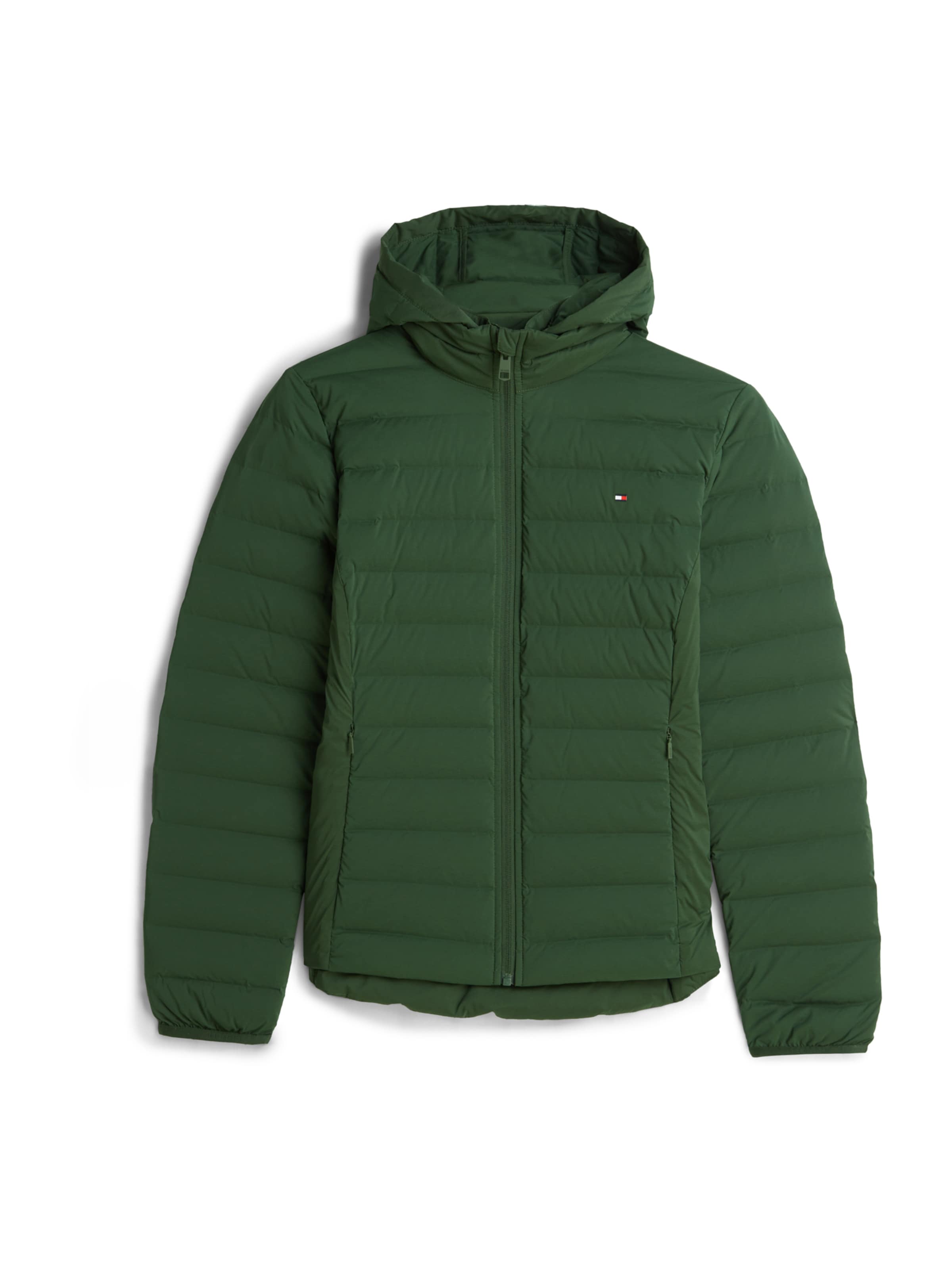 zaļš TOMMY HILFIGER Starpsezonu jaka: no priekšpuses