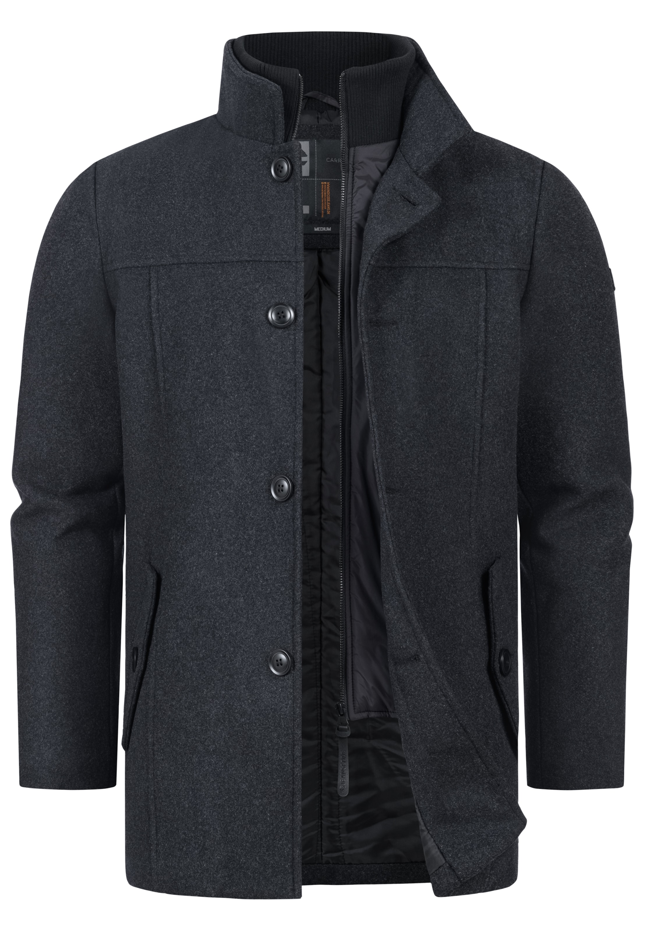 INDICODE JEANS Winterjas 'Lunik' in Grijs: voorkant