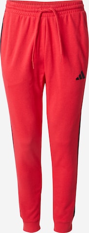 ADIDAS SPORTSWEARTapered Sportske hlače 'Essential' - crvena boja: prednji dio