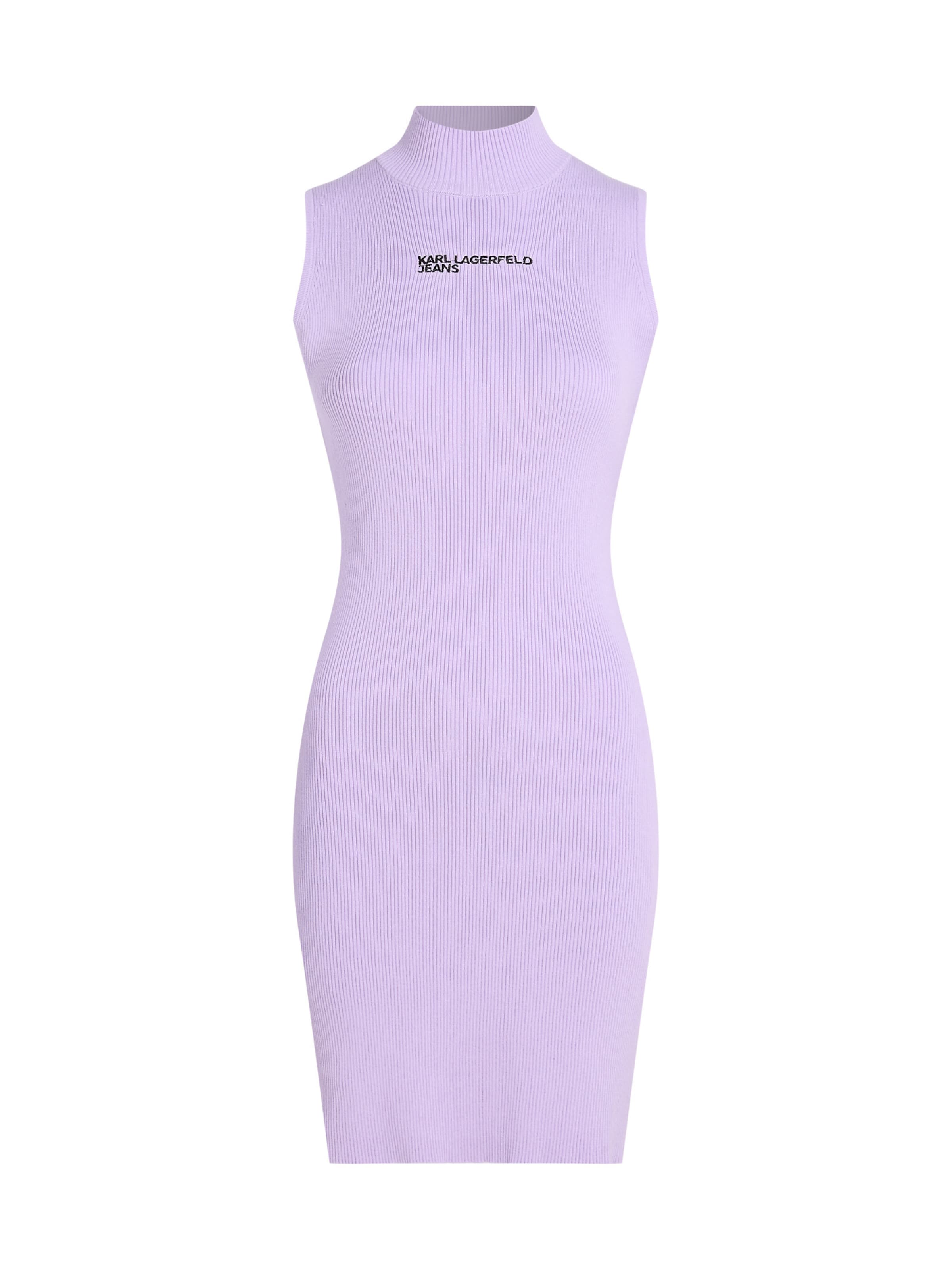 KARL LAGERFELD JEANS Πλεκτό φόρεμα σε λιλά: μπροστά