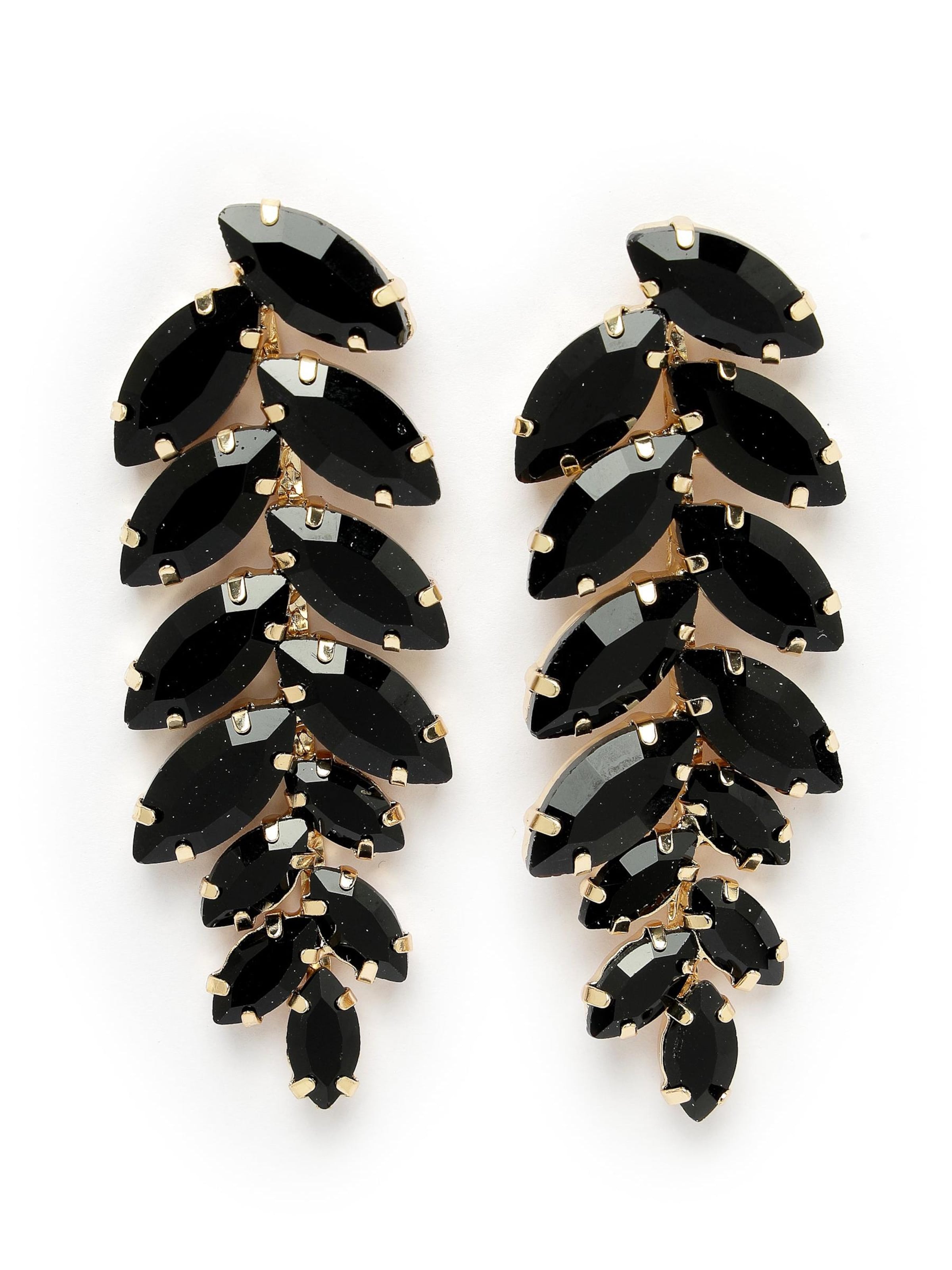 Boucles d'oreilles 'Ivanaia' AVANT-GARDE PARIS en noir : devant
