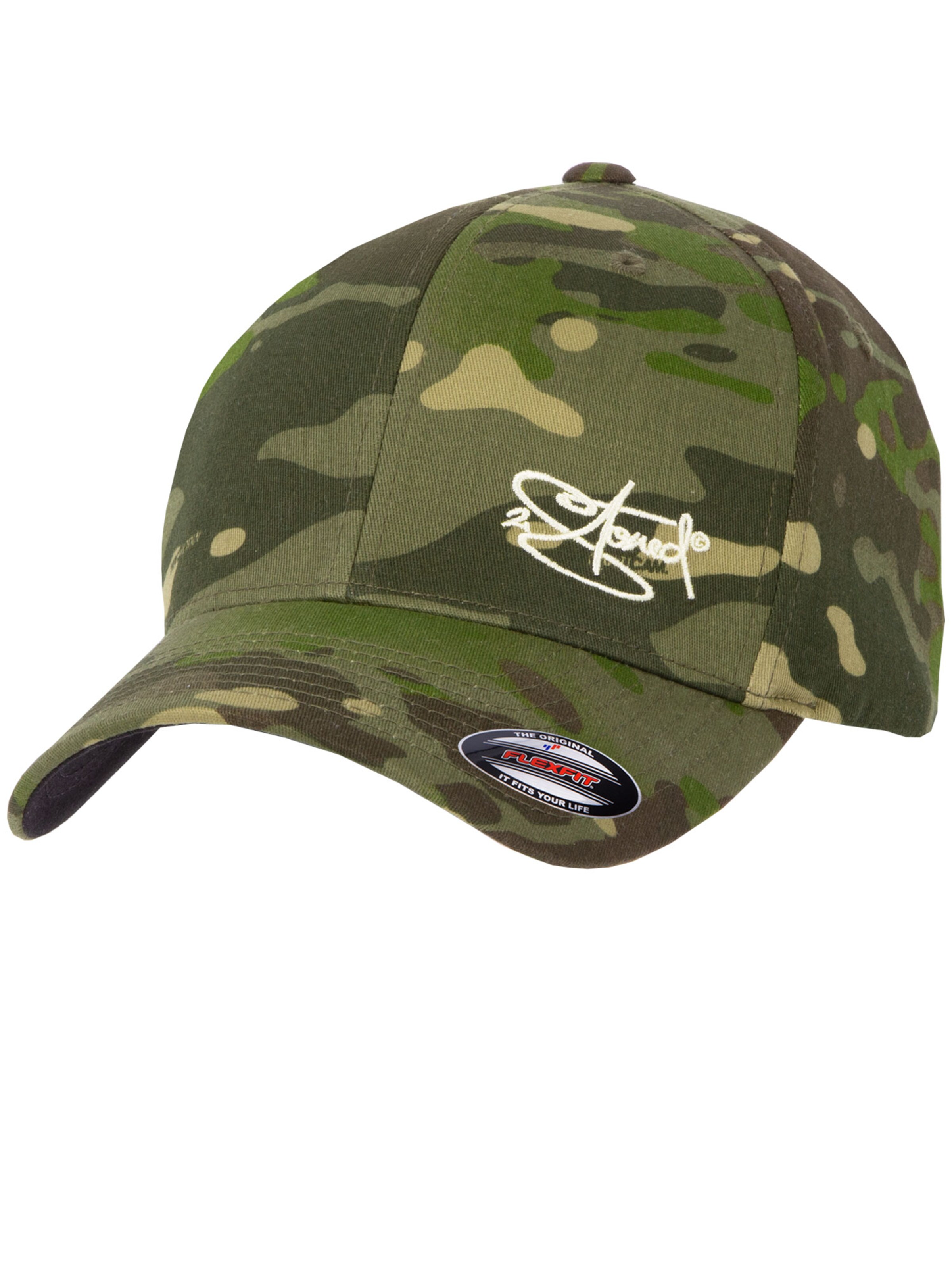 2Stoned Cap 'Flexfit Multicam' in Green: front