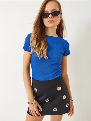 T-shirt Bianco Lucci en bleu : devant