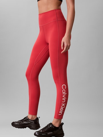 Calvin Klein Sport Skinny Sportbroek in Rood: voorkant