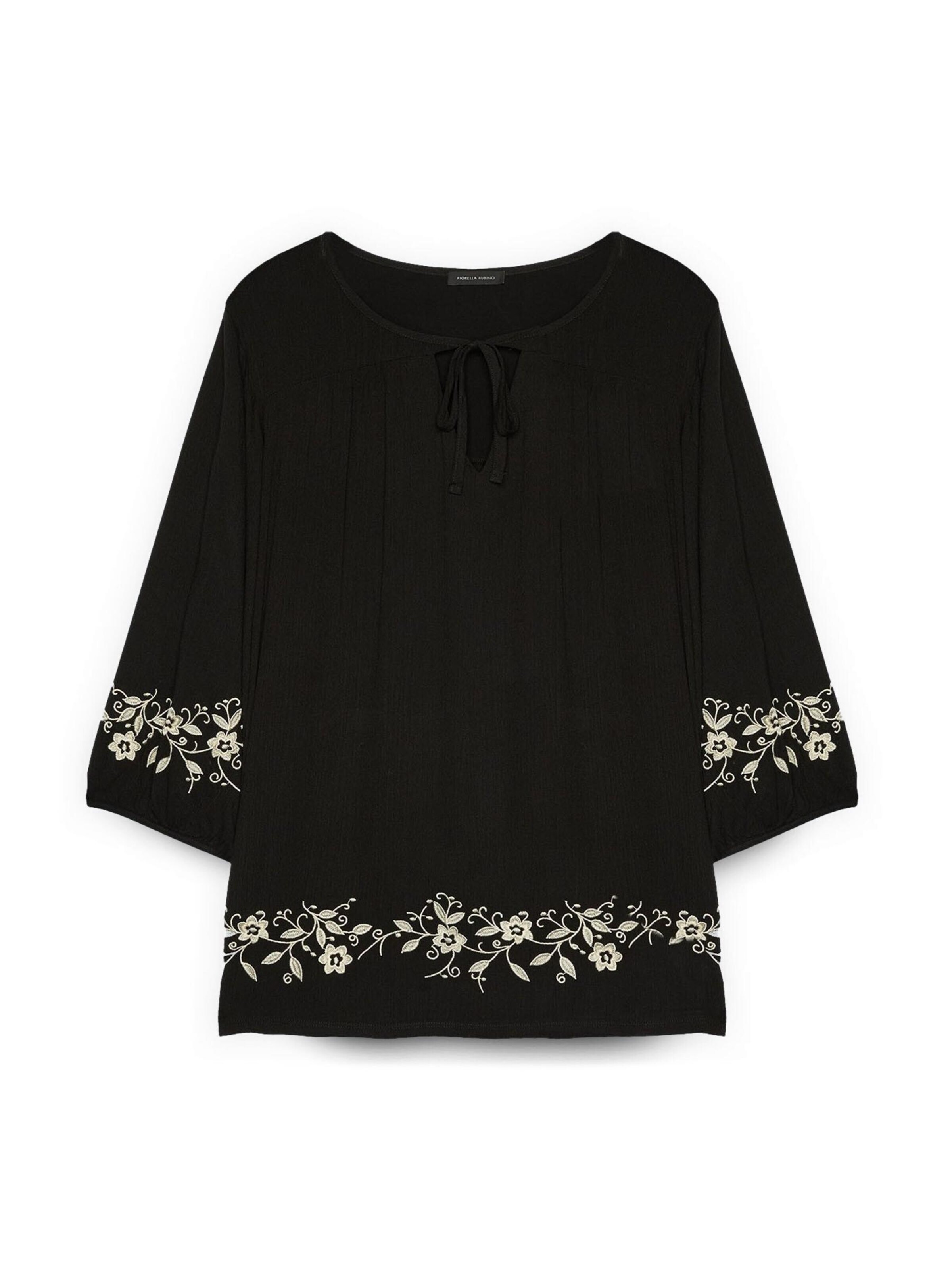 Fiorella Rubino Blouse in Zwart: voorkant