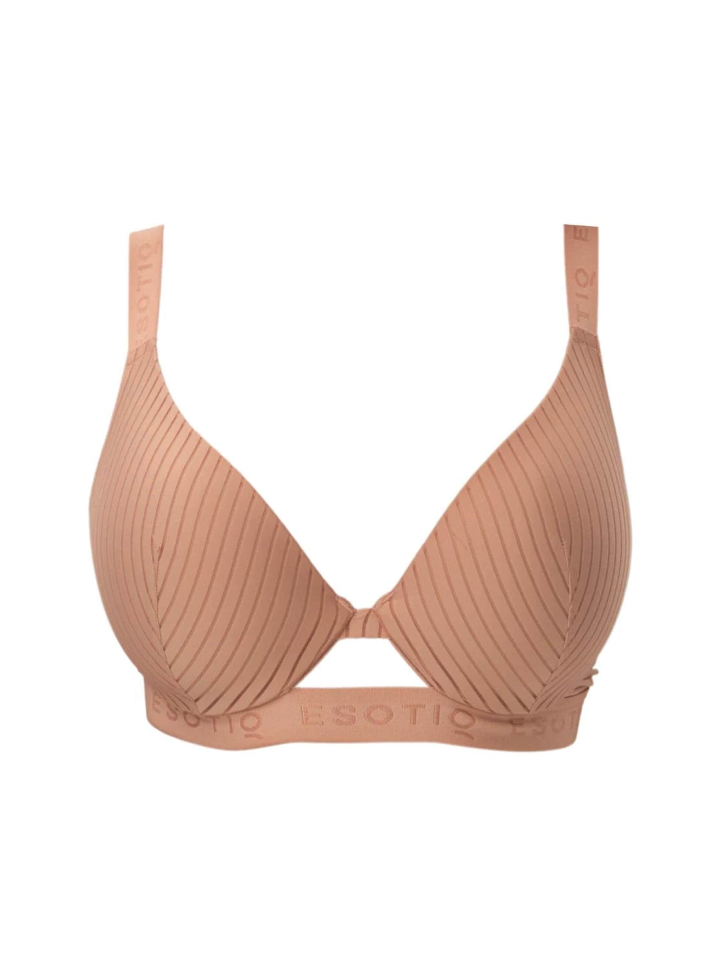 ESOTIQ Triangle Bra 'Osom' in Beige: front