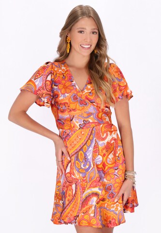 Robe 'Festival' IZIA en orange : devant