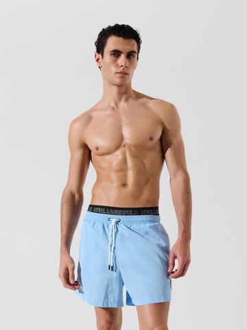 Karl Lagerfeld Swimming shorts 'Ikon' in Blue: front