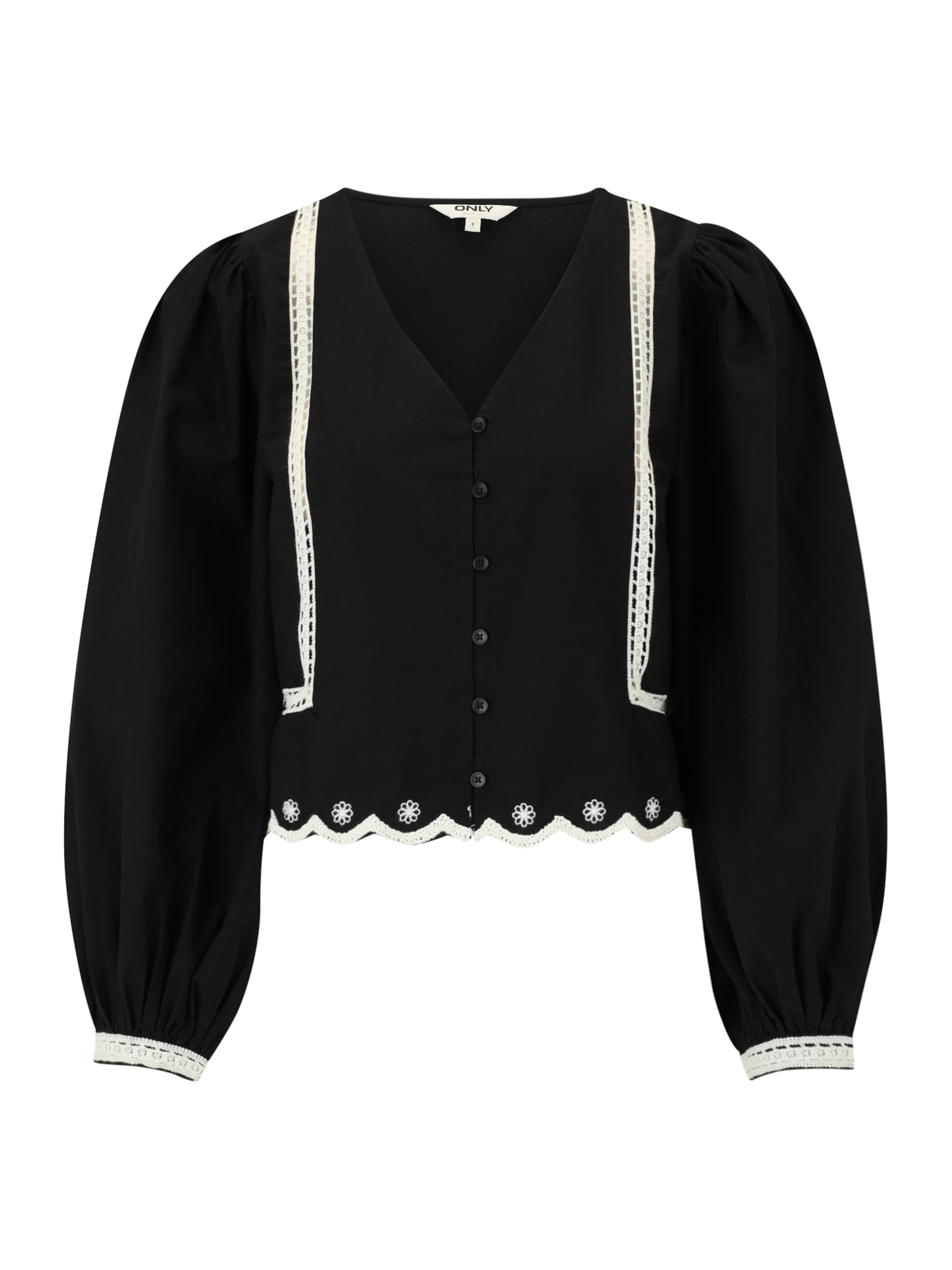 Only Petite Bluse 'ONLOYA' i sort: forside