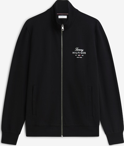 TOMMY HILFIGER Collegetakki 'Logo Zip-thru' koossa S värissä musta / valkoinen, Tuotenäkymä