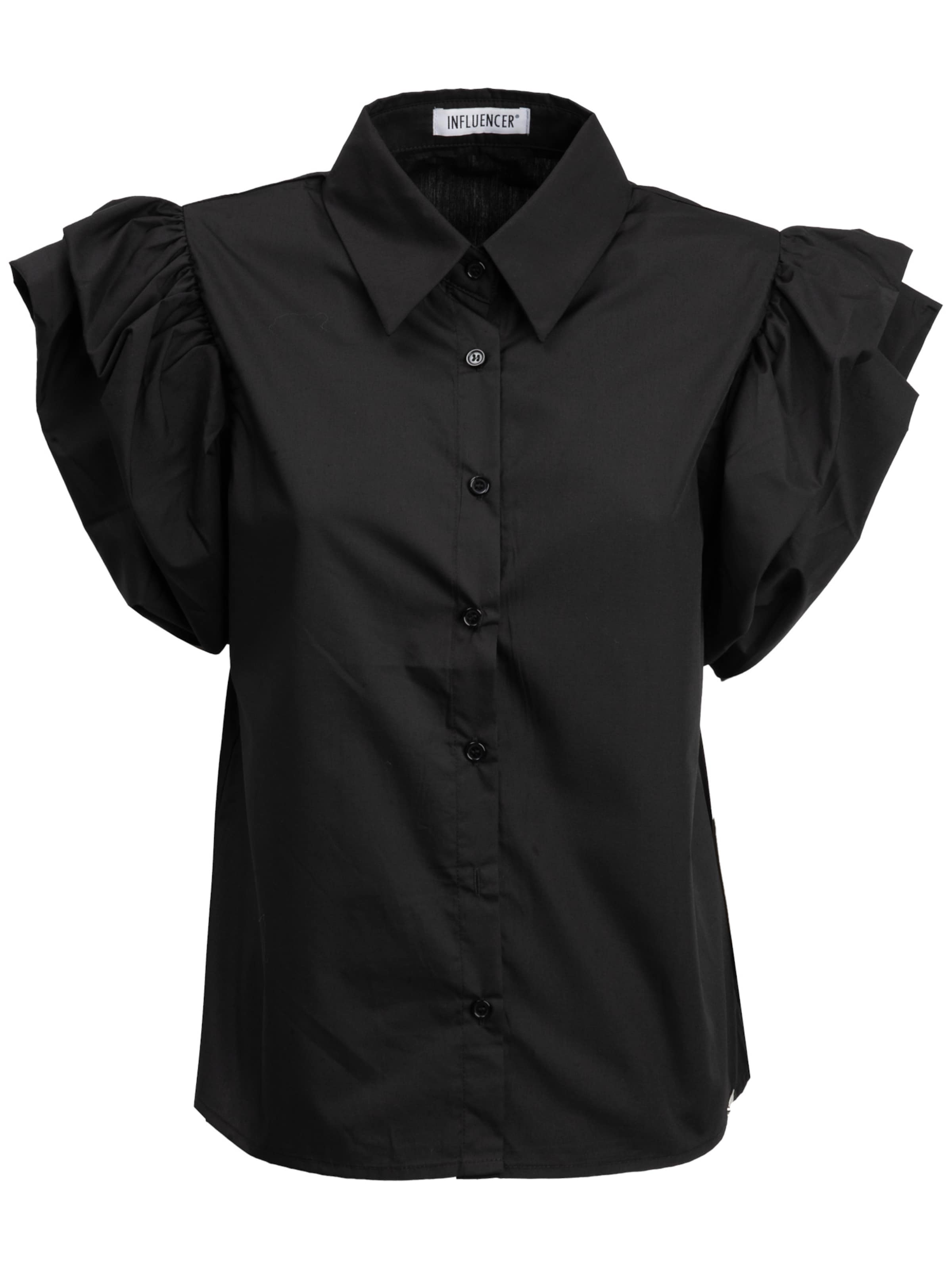 Camicia da donna di Influencer in nero: frontale