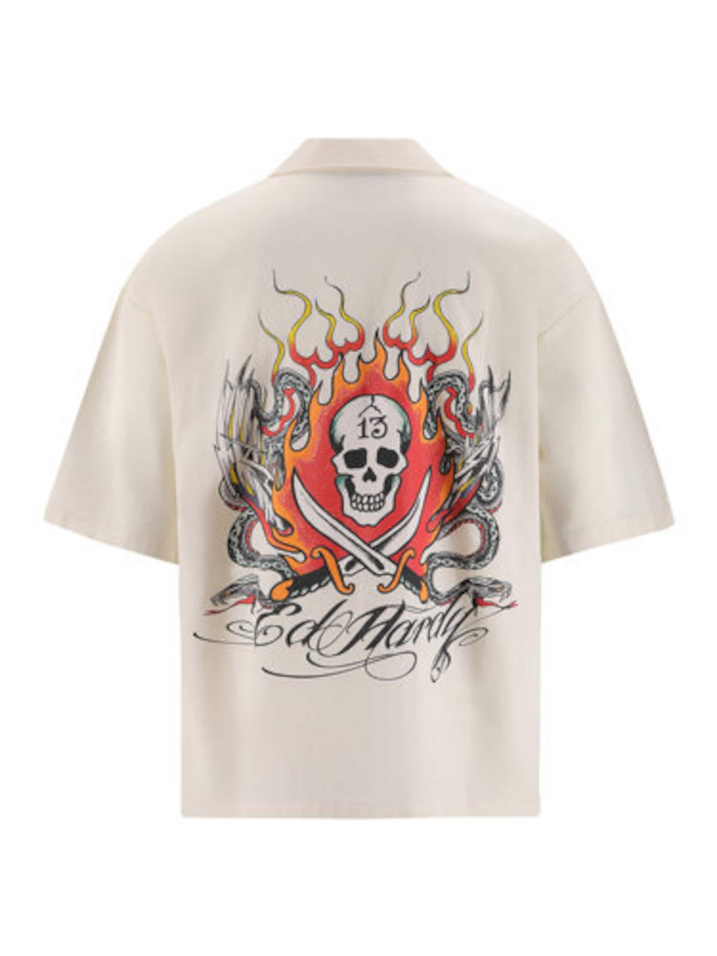 Ed Hardy Comfort Fit Πουκάμισο σε μπεζ