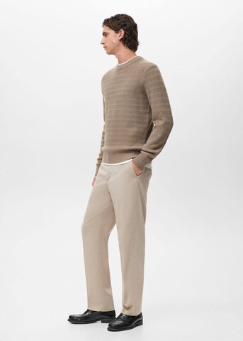 MANGO MAN Pullover 'Canut' in Braun