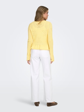 ONLY Gebreid vest 'ONLHelga' in Geel