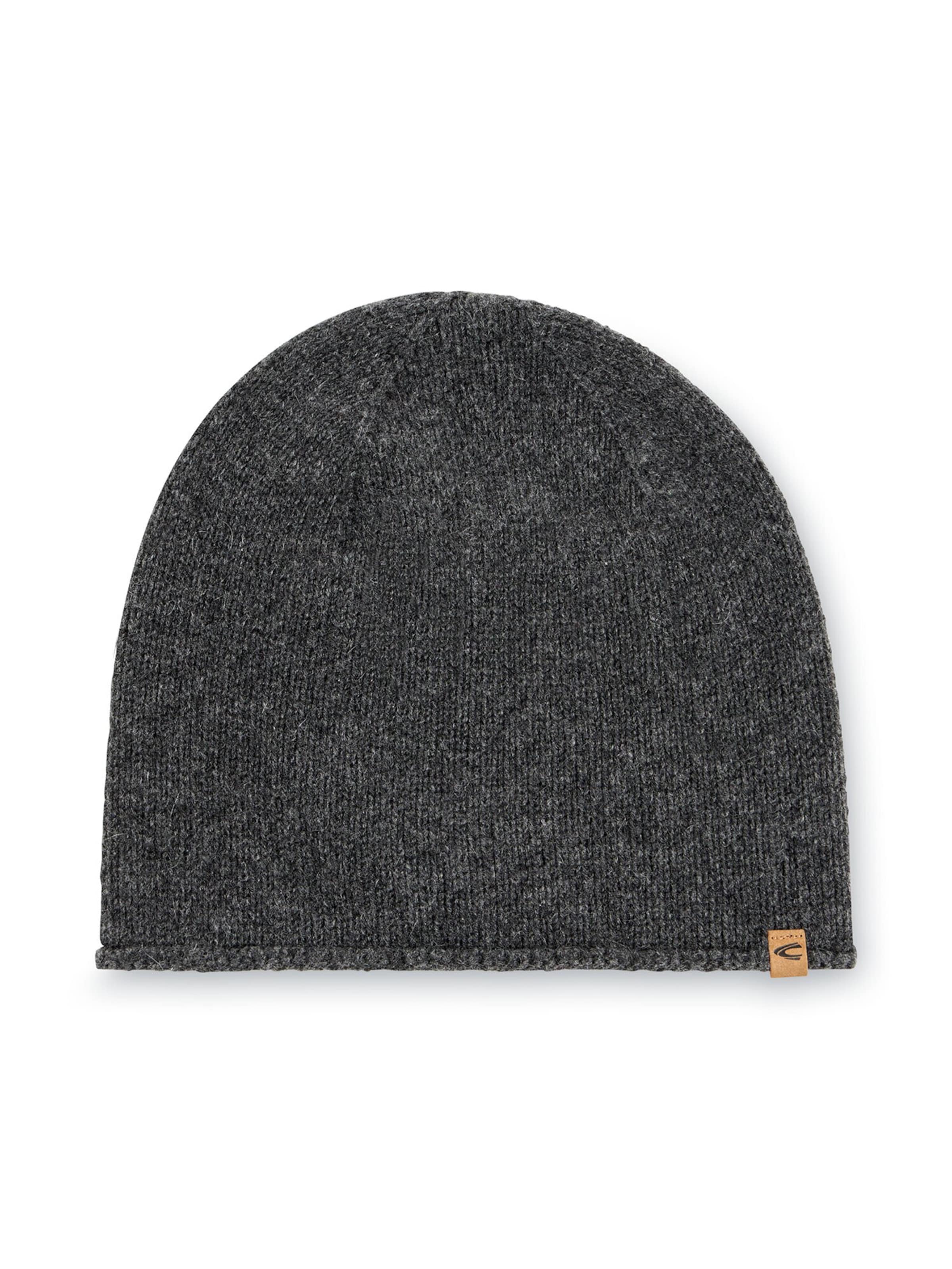 CAMEL ACTIVE Strickbeanie aus Kaschmir in Grau: Vorderseite