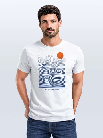 Neverless Shirt 'with the flow' in White
