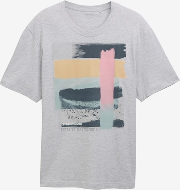 pelēks TOM TAILOR Men + T-Krekls: no priekšpuses