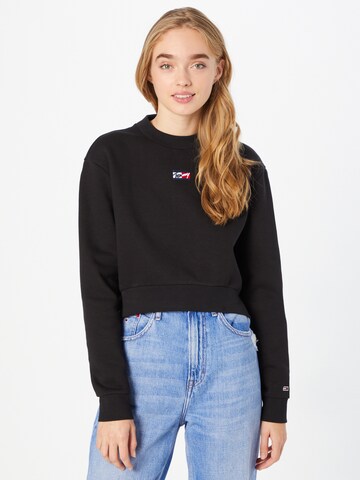 Tommy Jeans Sweatshirt in Black: front