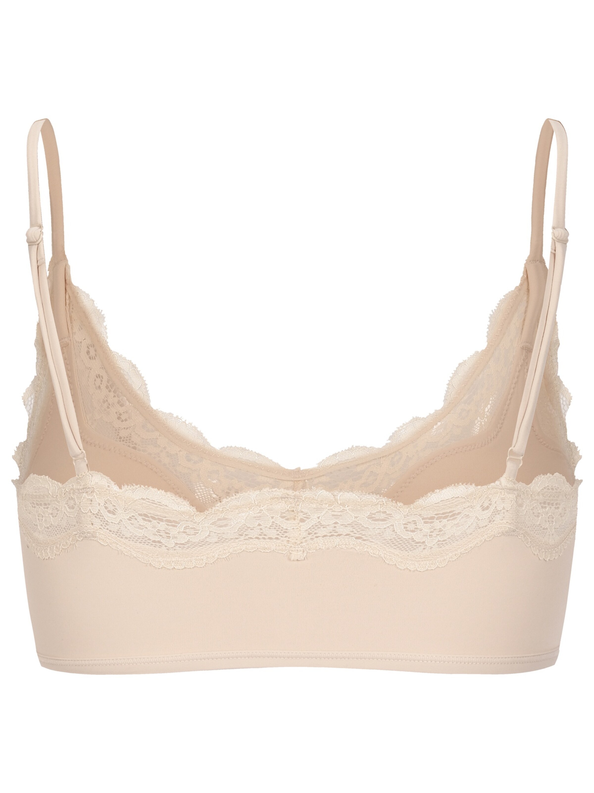 cfab Bygelfri Behå 'Lace Bralette' i beige