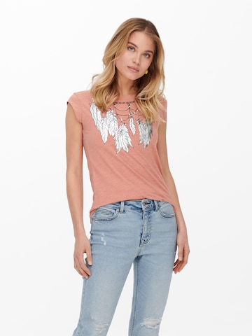 ONLY Shirt 'Bone' in Roze: voorkant