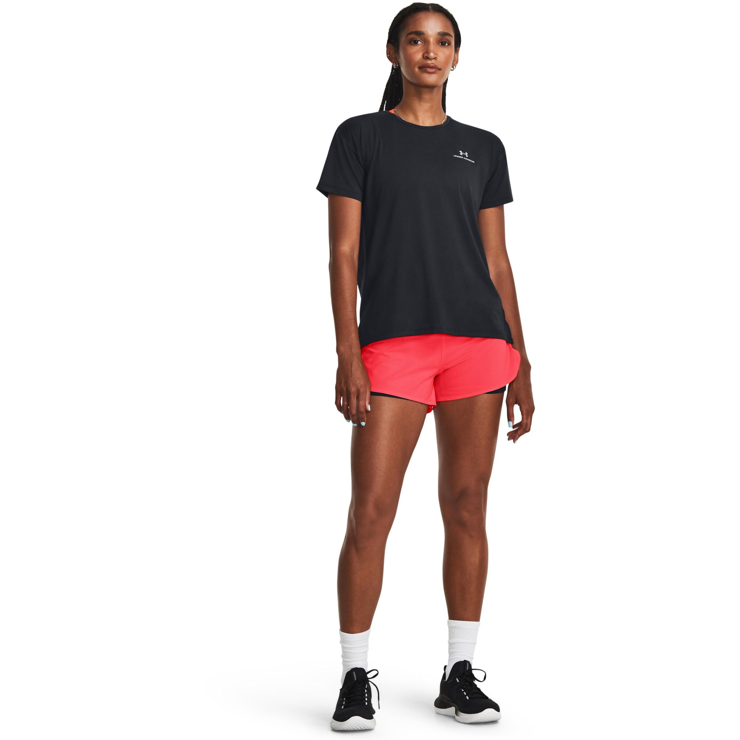 UNDER ARMOUR Loose fit Sports trousers 'Flex Woven' in Red