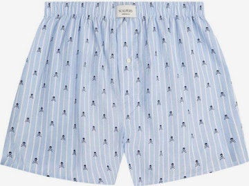 Scalpers Bokserishortsit 'Skull' värissä sininen: etupuoli