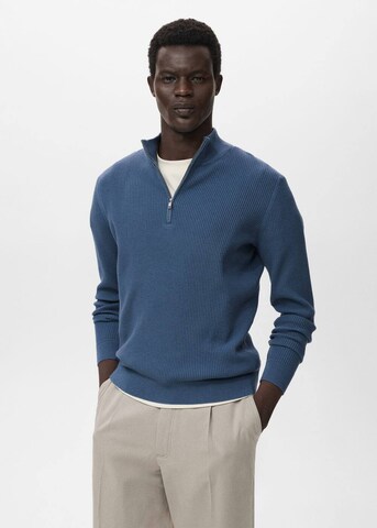 MANGO MAN Sweater 'Antiguap' in Blue: front