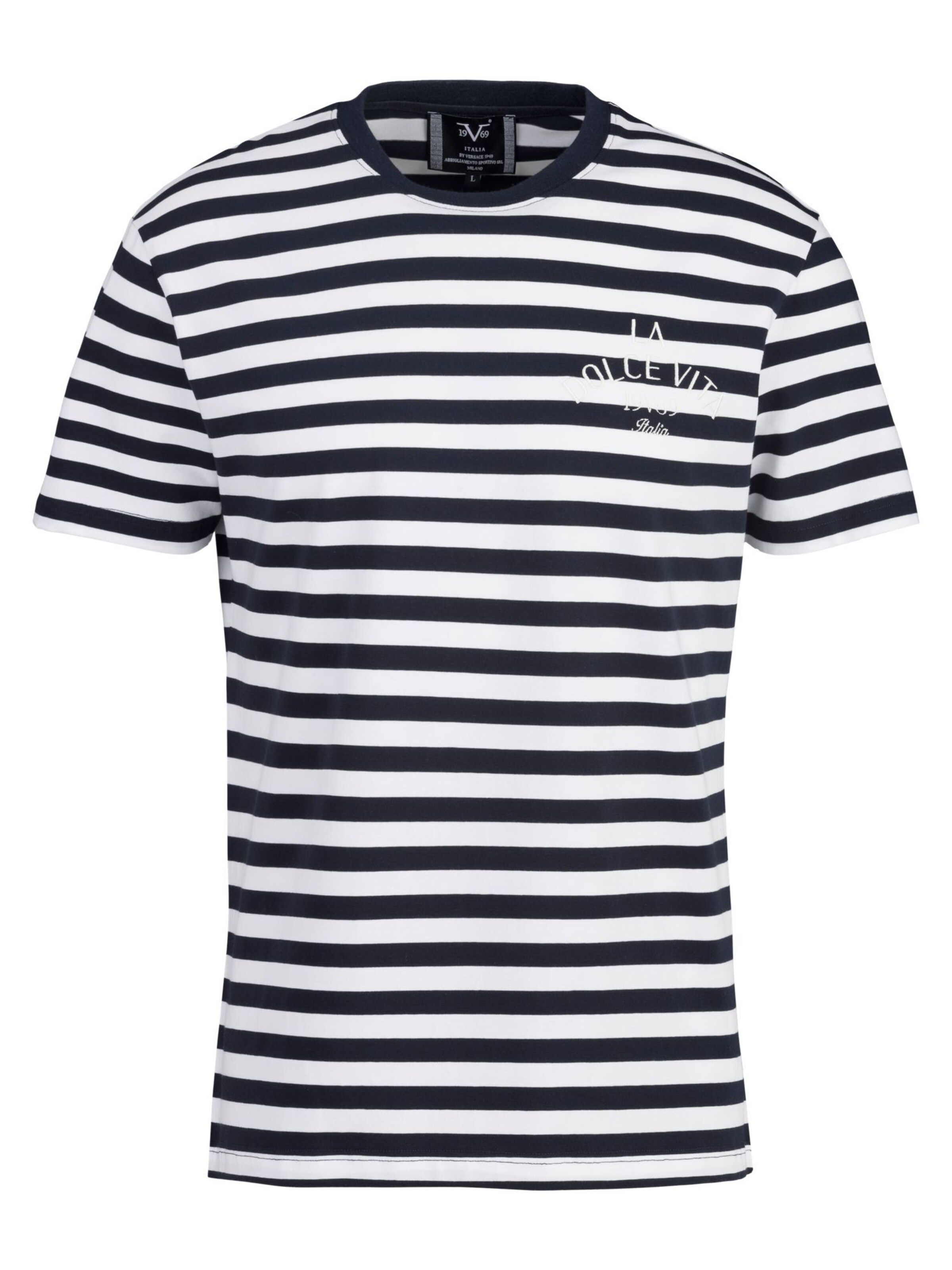 Maglietta 'Rafael Marina' di 19V69 ITALIA in blu: frontale