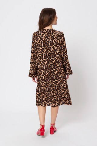 Cream Shirt Dress 'Nika' in Brown