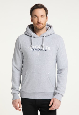 DreiMaster Maritim Sweatshirt in Grey: front