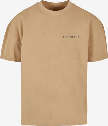 2Y Studios Shirt 'Money Never Lies' in Beige: voorkant