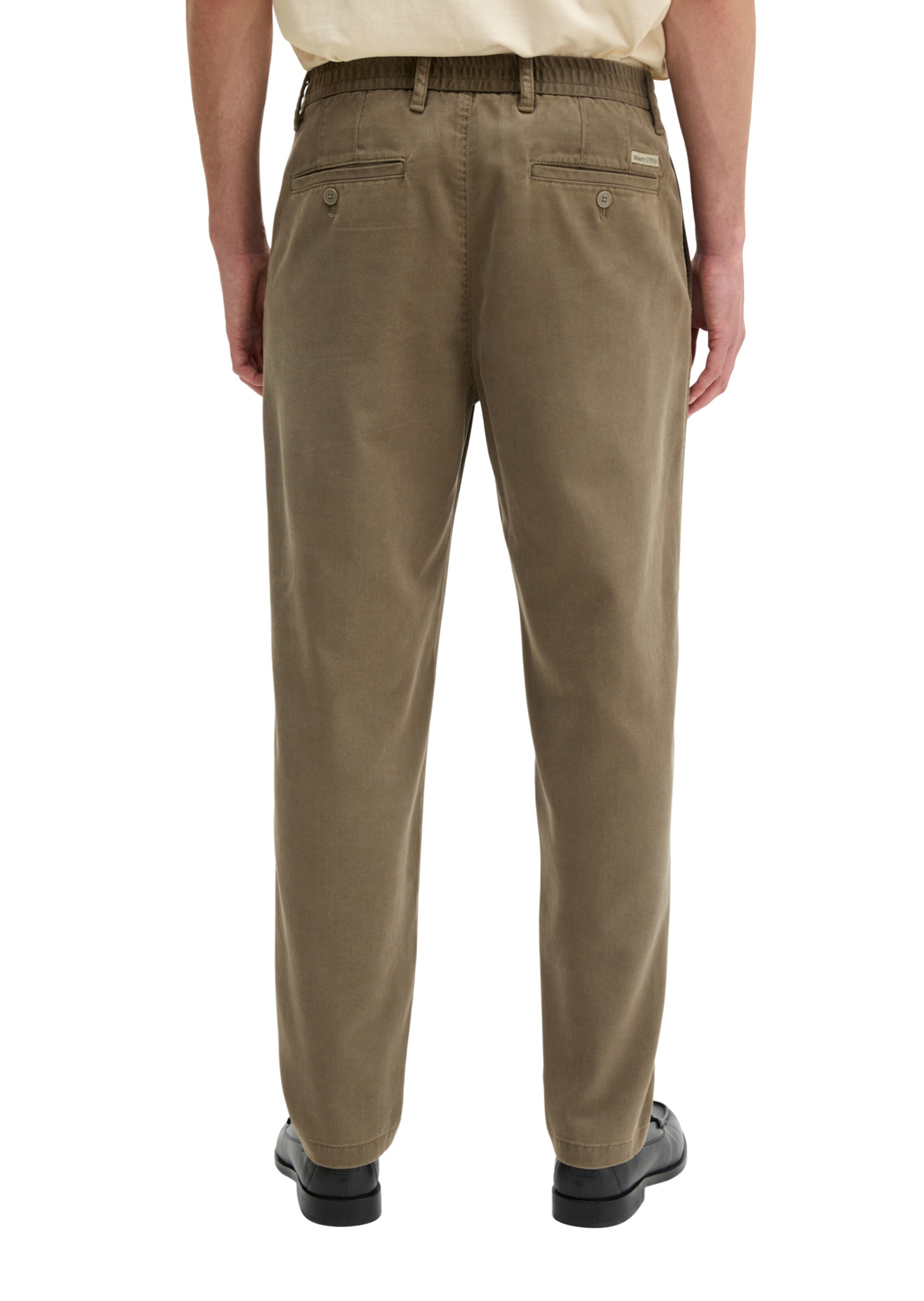 Marc O'Polo Tapered Chino trousers 'Belsbo' in Brown