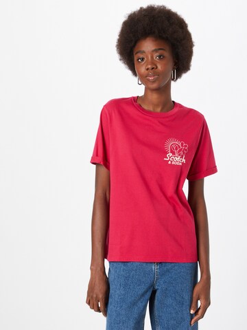 T-shirt SCOTCH & SODA en rouge : devant