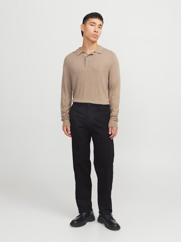 JACK & JONES regular Lærredsbukser 'JPSTKane Barret' i sort