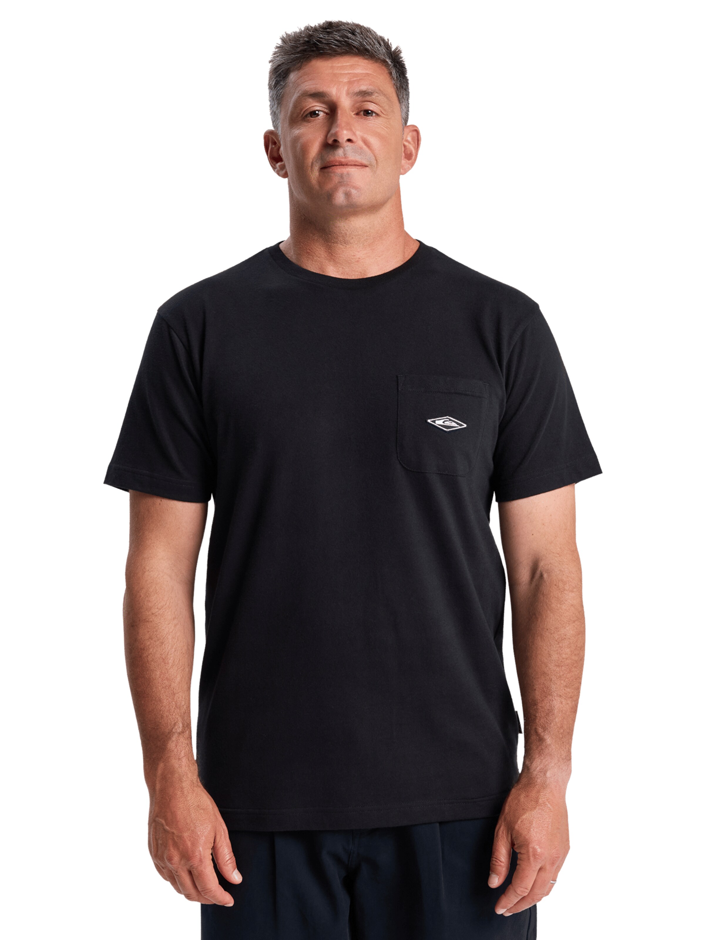 QUIKSILVER Shirt 'Diamond Pocket' in Black: front