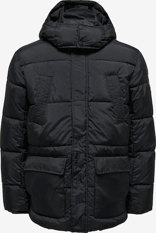 Veste mi-saison 'ARWIN' Only & Sons en noir : devant