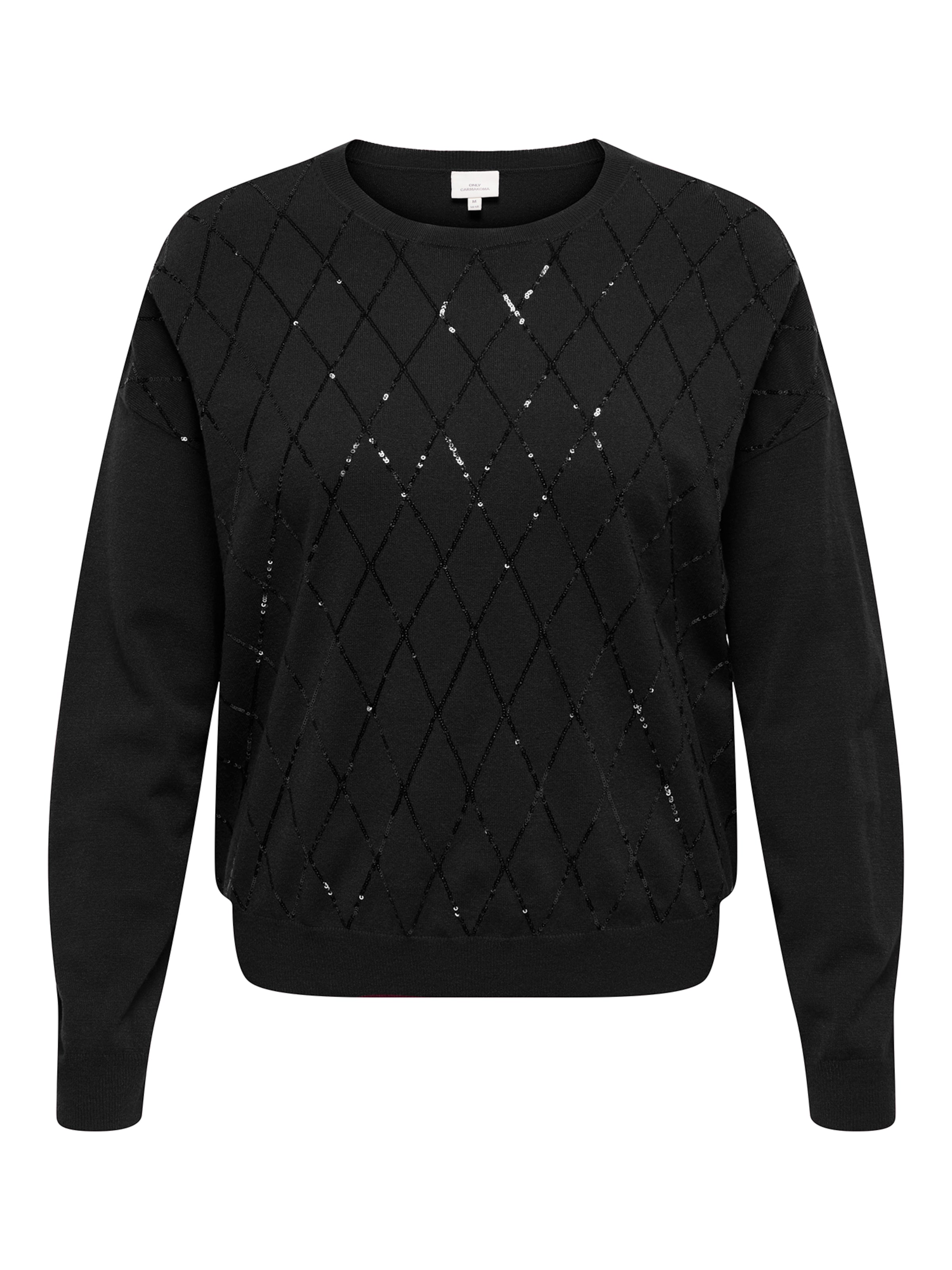 melns ONLY Carmakoma Džemperis 'CARHALIFAX': no priekšpuses
