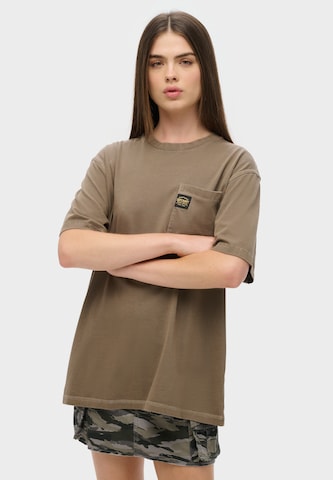 Superdry Oversized shirt in Groen: voorkant