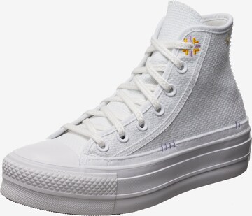 Sneaker alta 'Chuck Taylor Lift' di CONVERSE in bianco: frontale