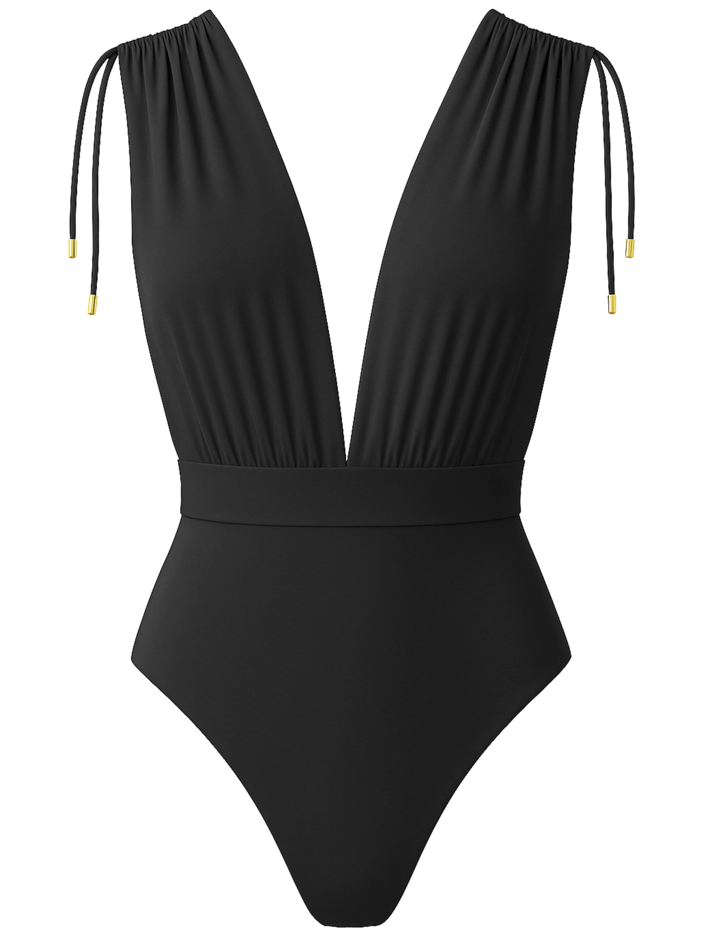 SEA ME SWIM High neck Swimsuit 'CAYMAN' in Black: front