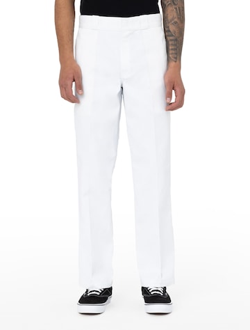 DICKIES Regular Broek '874 Original' in Wit: voorkant