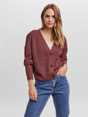 VERO MODA Πλεκτή ζακέτα 'Lea' σε λιλά: μπροστά