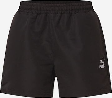 PUMA Regular Pants in Black: front