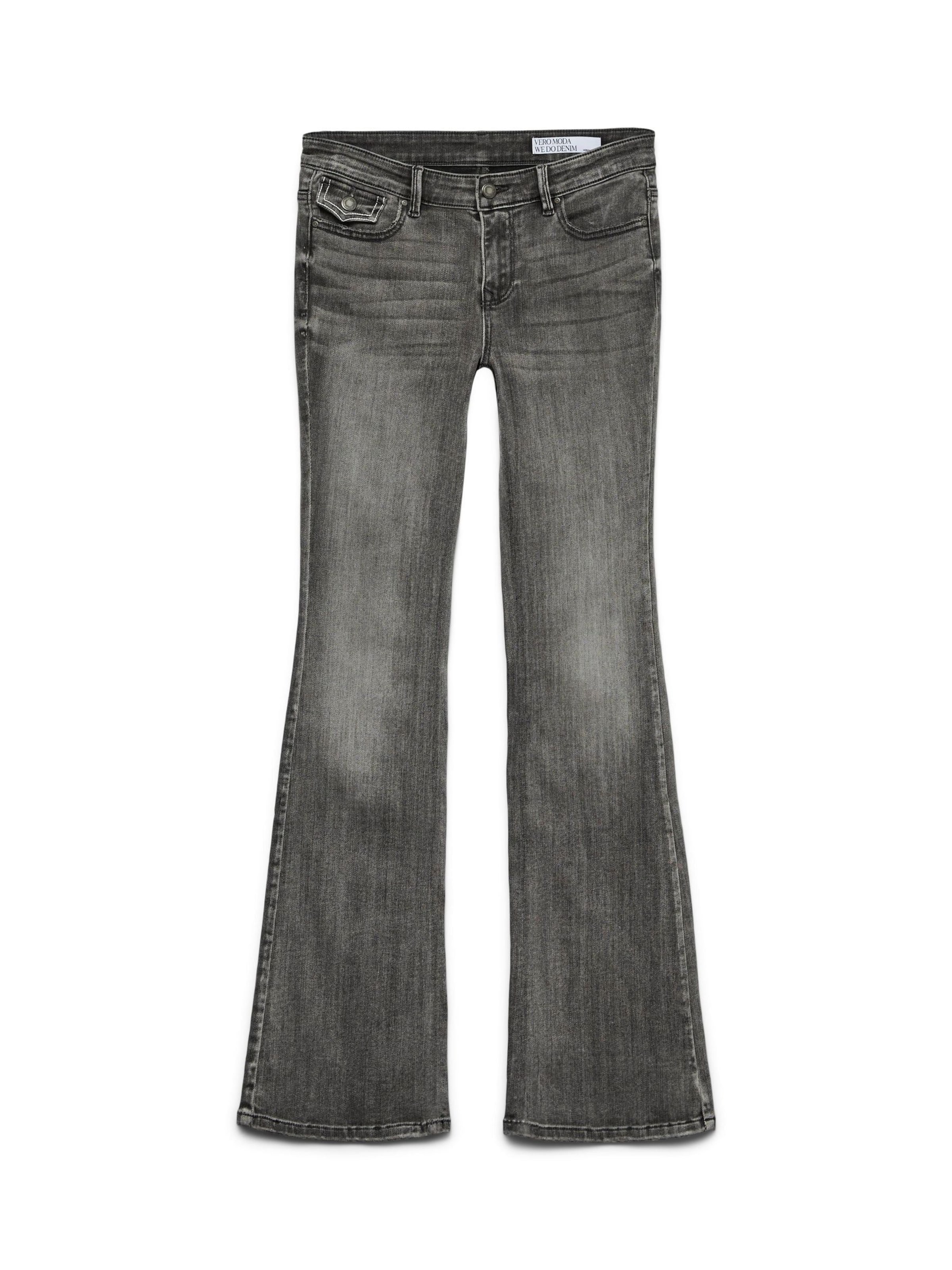 VERO MODA Flared Jeans 'VMCamille' in Grijs: voorkant