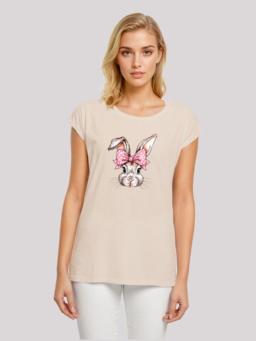 T-shirt 'Niedlicher Hase mit Schleife' F4NT4STIC en blanc : devant